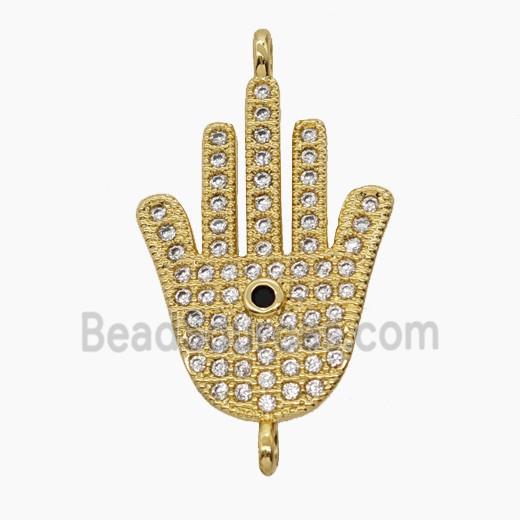 Copper Pendant Pave Zircon, Gold Plated