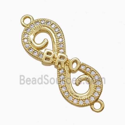 Copper Pendant Pave Zircon, Gold Plated