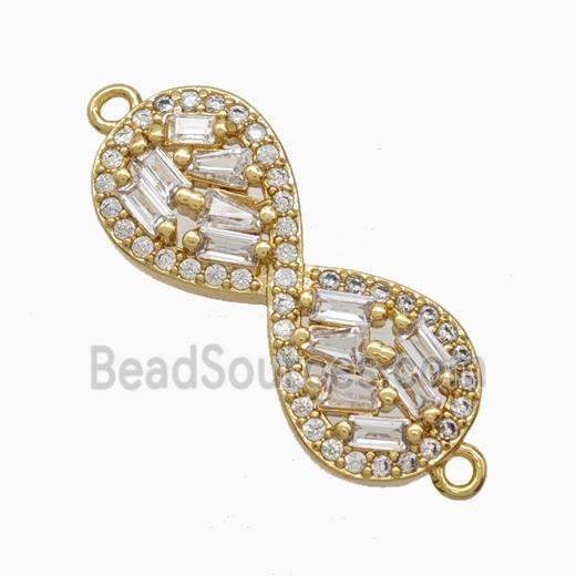 Copper Pendant Pave Zircon, Gold Plated