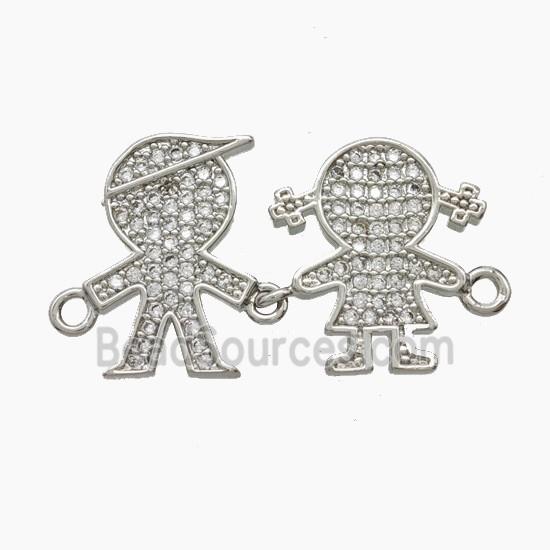 Copper Pendant Pave Zircon, Gold Plated