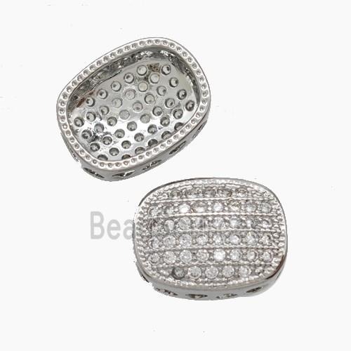 Copper Pendant Pave Zircon, Gold Plated