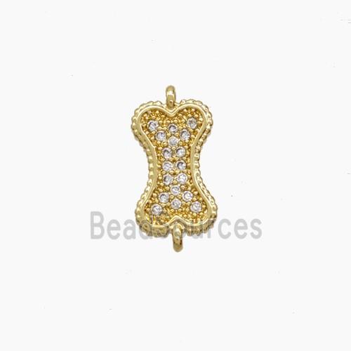 Copper Pendant Pave Zircon, Gold Plated