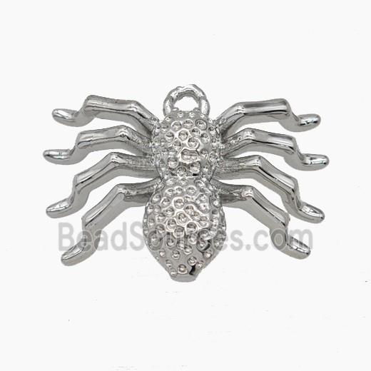 Halloween Spider Charms COpper Pendant Platinum Plated