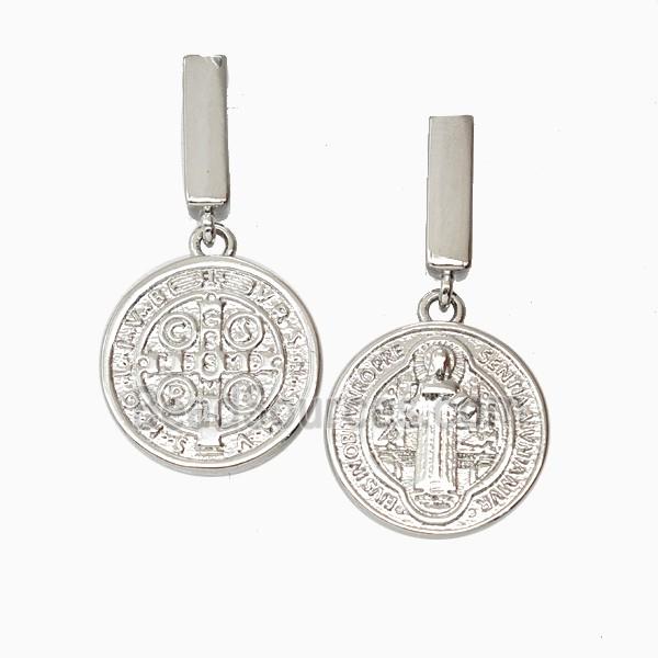 Copper Saint Jude Pendant Platinum Plated