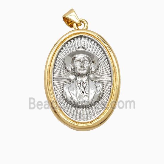 Copper Jose Pendant Platinum Gold Plated