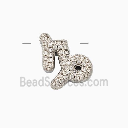 Copper Symbols Pendant Pave Zirconia Zodiac Capricorn Platinum Plated