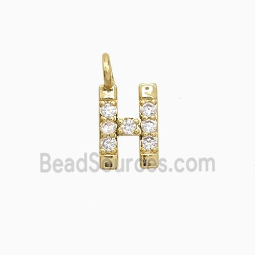 Copper Pendant Pave Zircon, Gold Plated