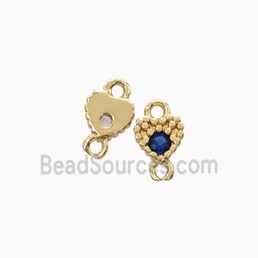 Copper Pendant Pave Zircon, Gold Plated