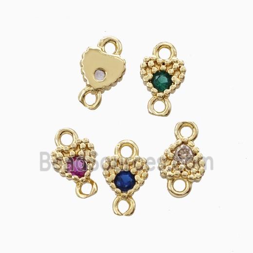 Copper Pendant Pave Zircon, Gold Plated