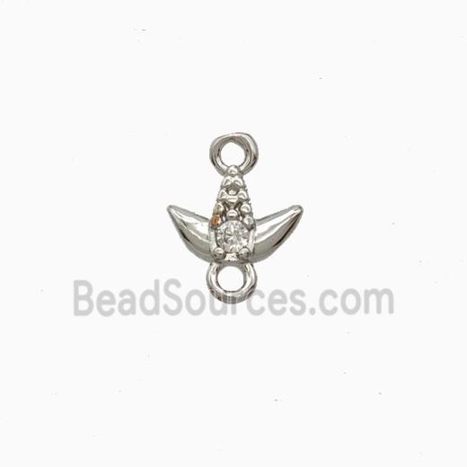 Copper Pendant Pave Zircon, Gold Plated