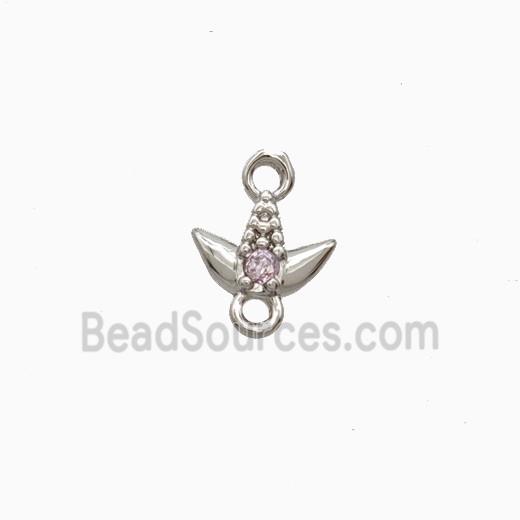 Copper Pendant Pave Zircon, Gold Plated