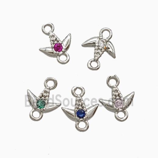 Copper Pendant Pave Zircon, Gold Plated