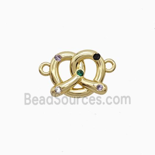 Copper Heart Pendant Pave Zirconia Gold Plated