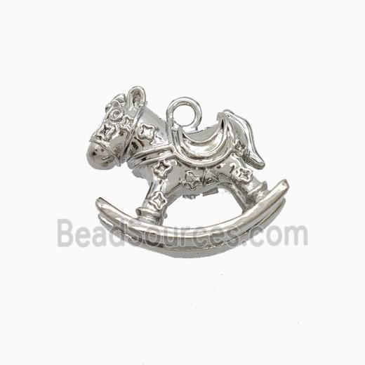 Copper Trojanhorse Pendant Platinum Plated