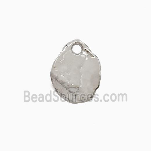 Copper Pendant Pave Zircon, Gold Plated