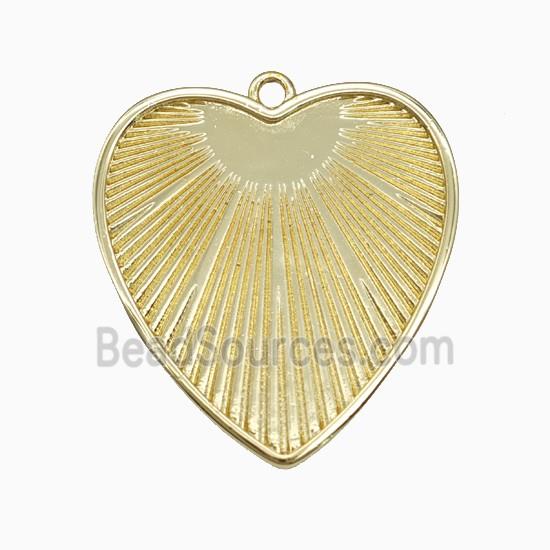 Copper Pendant Pave Zircon, Gold Plated
