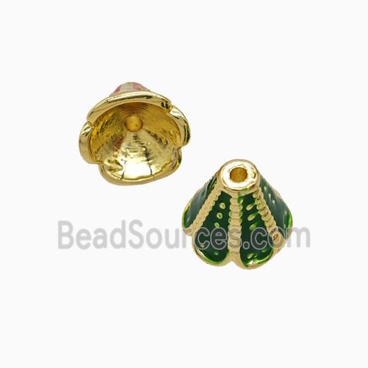 Copper Pendant Pave Zircon, Gold Plated