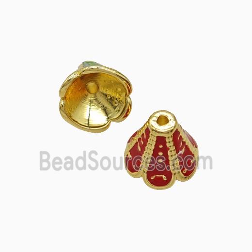 Copper Pendant Pave Zircon, Gold Plated