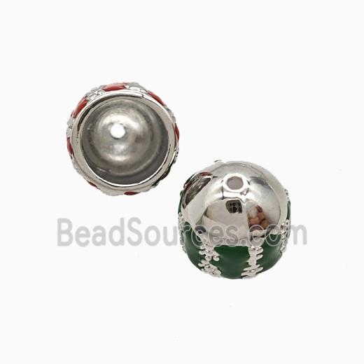 Copper Pendant Pave Zircon, Gold Plated