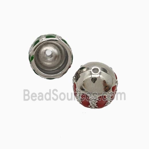 Copper Pendant Pave Zircon, Gold Plated