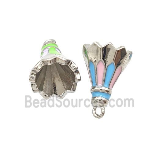 Copper Pendant Pave Zircon, Gold Plated