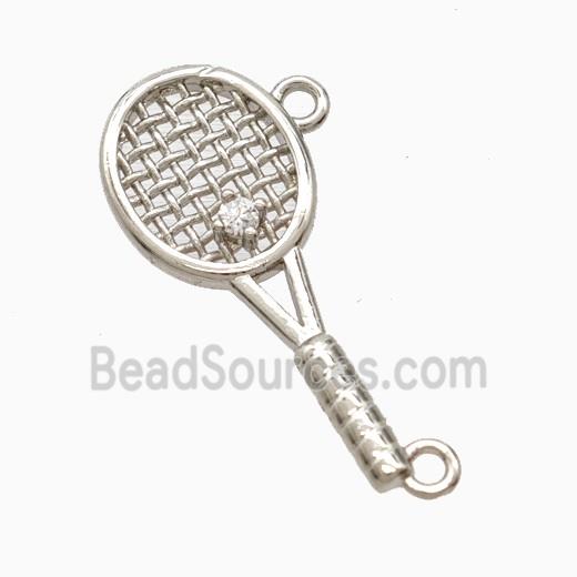 Copper Pendant Pave Zircon, Gold Plated