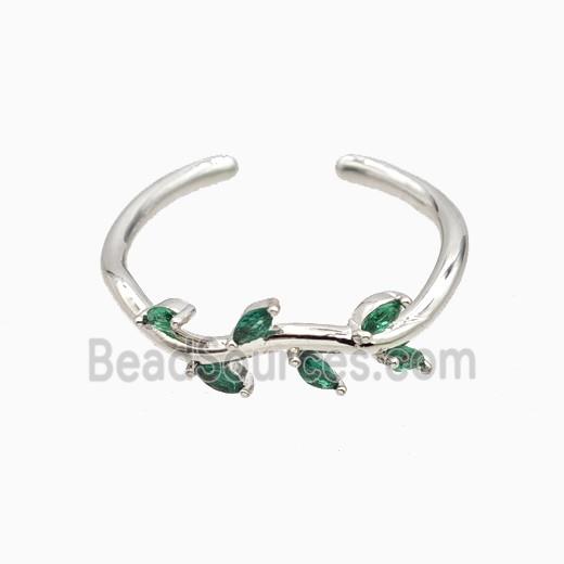 Copper Ring Pave Zircon, Gold Plated