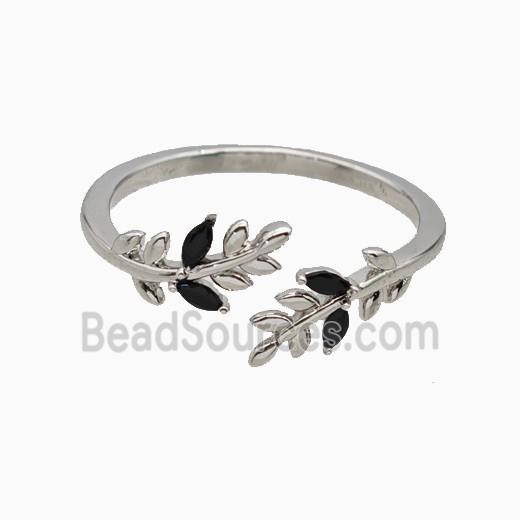 Copper Ring Pave Zircon, Gold Plated