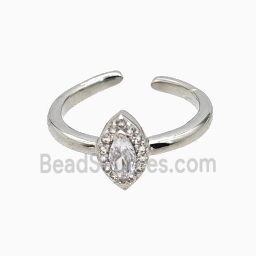 Copper Ring Pave Zircon, Gold Plated