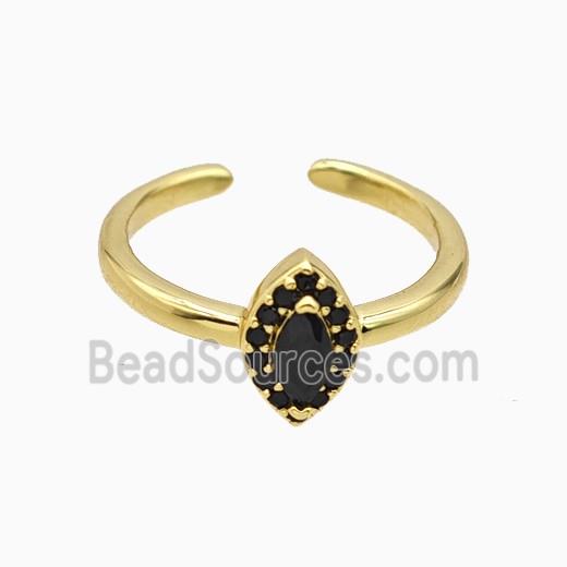 Copper Ring Pave Zircon, Gold Plated