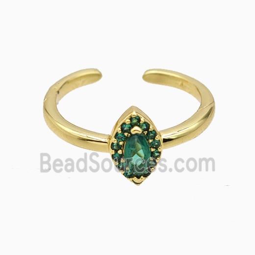Copper Ring Pave Zircon, Gold Plated