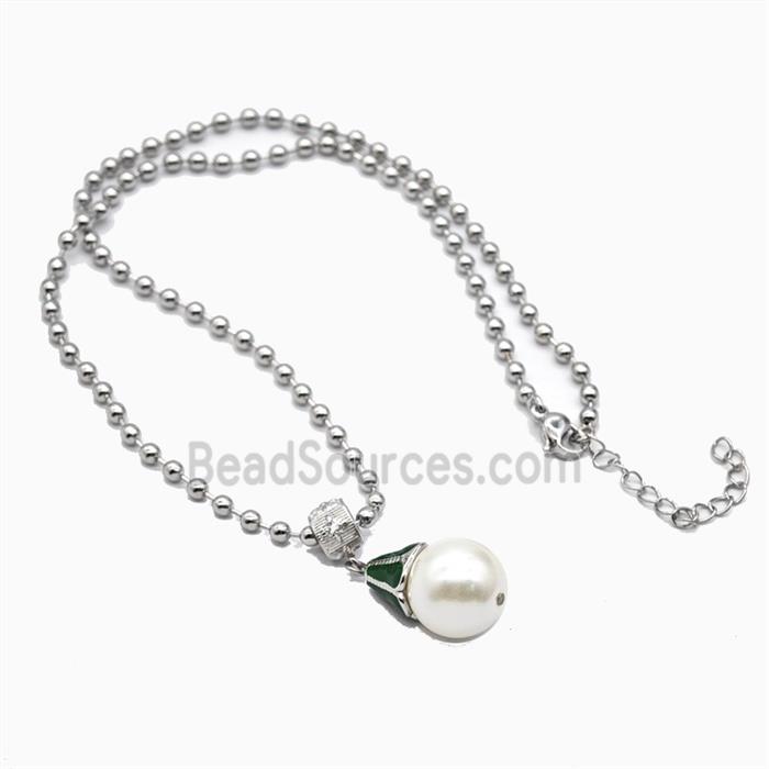 Copper Necklace Pave Zircon, Gold Plated