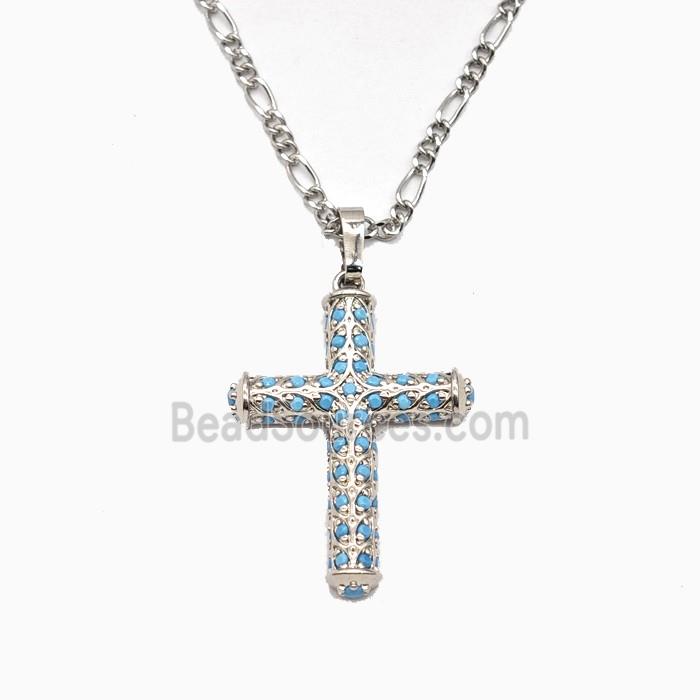 Copper Necklace Pave Zircon, Gold Plated