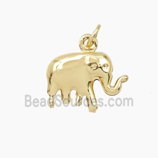 Copper Elephant Pendant Gold Plated