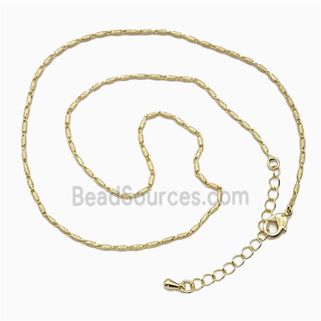 Copper Necklace Chain Gold Plated