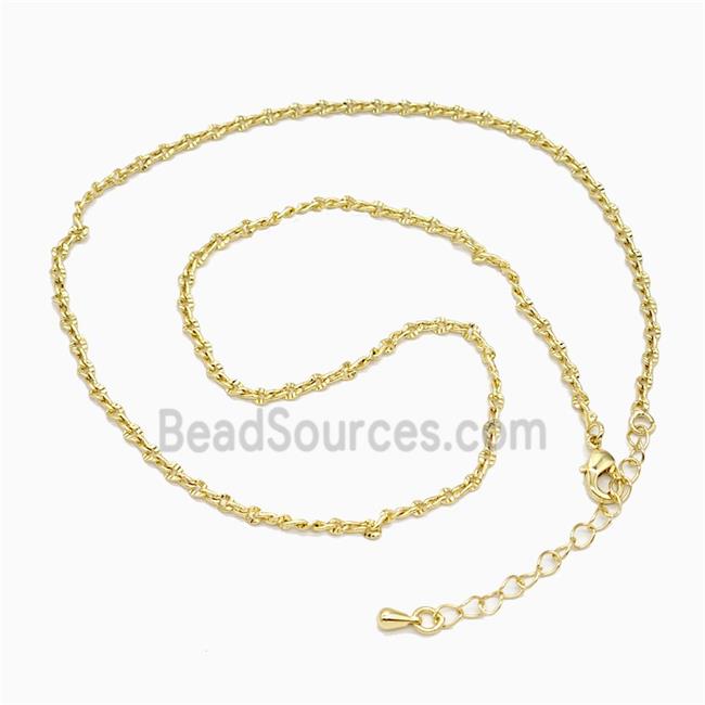 Copper Necklace Chain Gold Plated