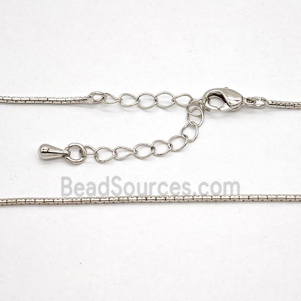 Copper Necklace Chain Platinum Plated