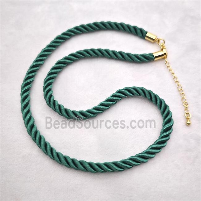 Green Nylon Wire Necklace