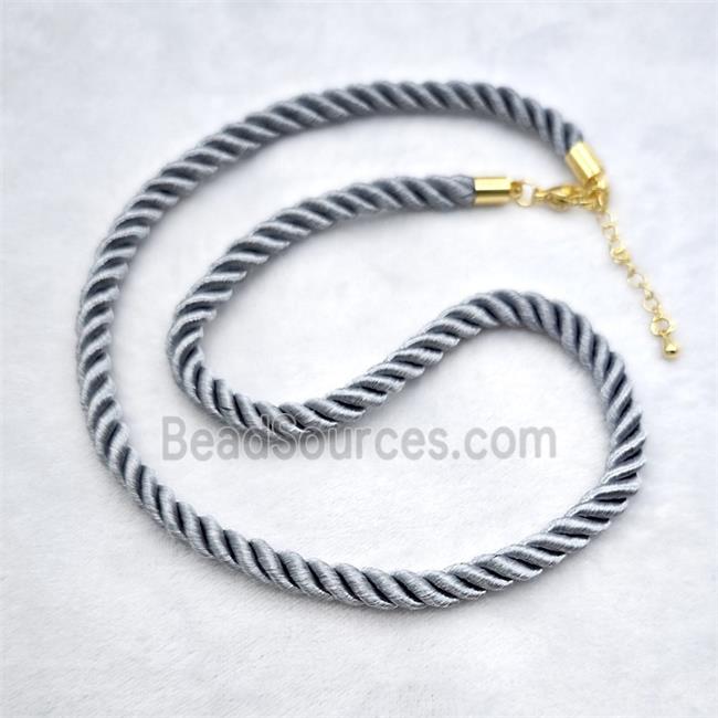 Graysilver Nylon Wire Necklace