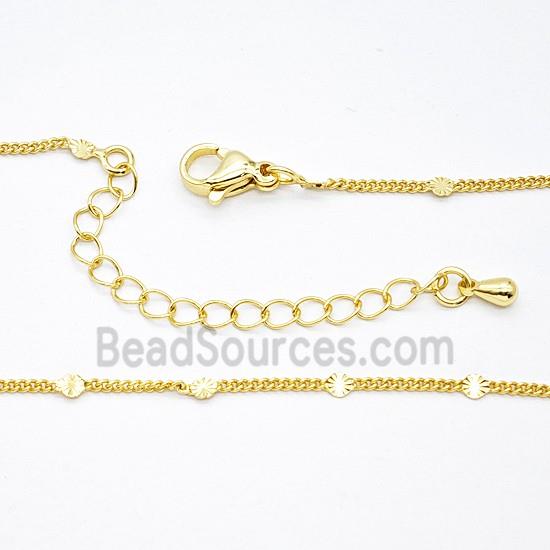 Copper Necklace Chain Gold Plated