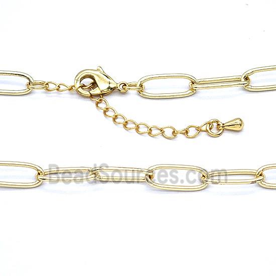 Copper Necklace Chain Gold Plated