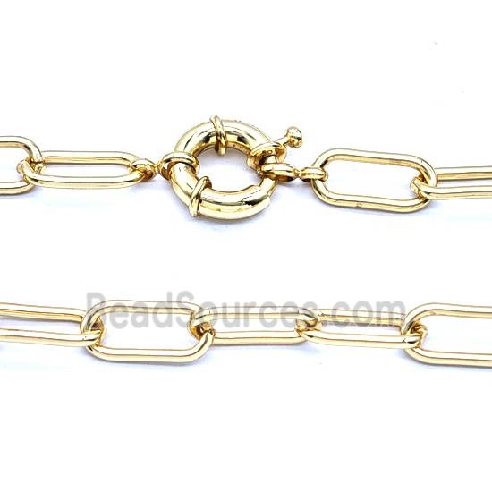 Copper Necklace Chain Gold Plated