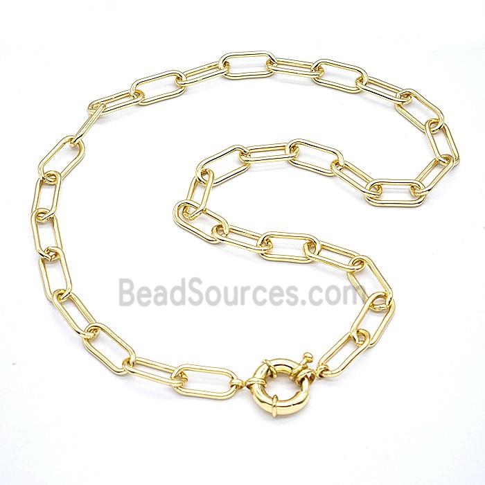 Copper Necklace Chain Gold Plated