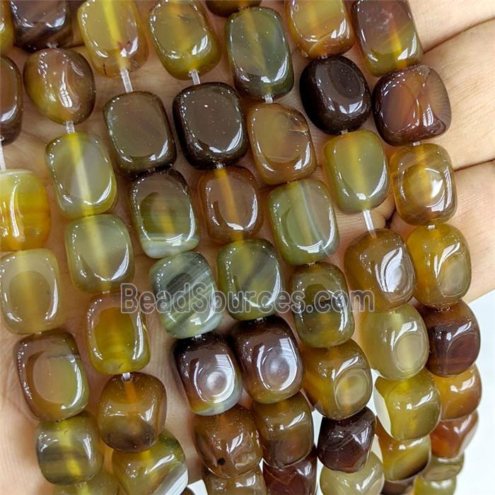 Agate Cuboid Beads Dye