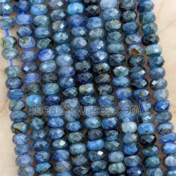 Natural Blue Kyanite Beads Faceted Rondelle