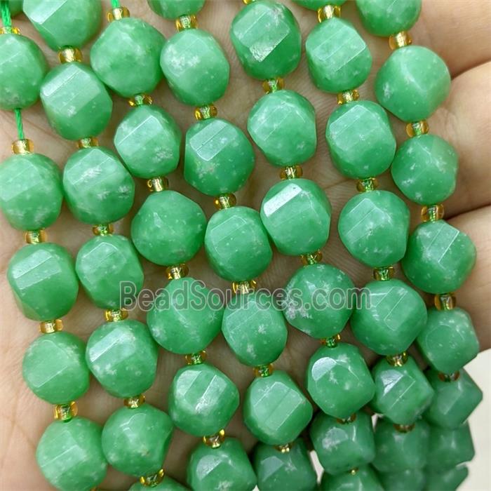Green Jade Twist Beads Dye