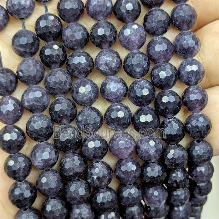 Darkpurple Jade Beads Dye faceted Round