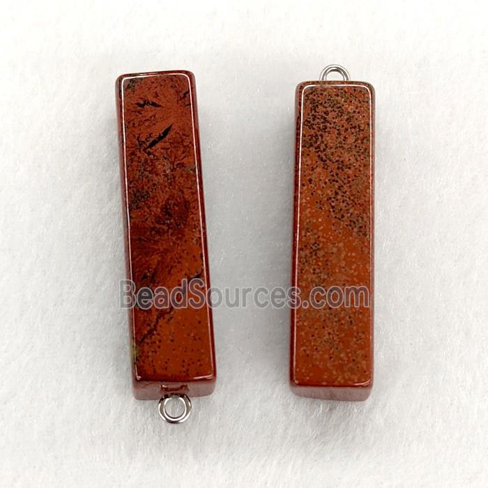 Natural Red Jasper Stick Pendant