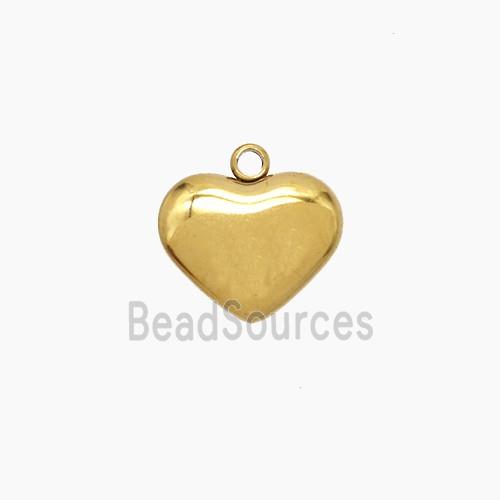 Stainless Steel Heart Pendant Gold plated