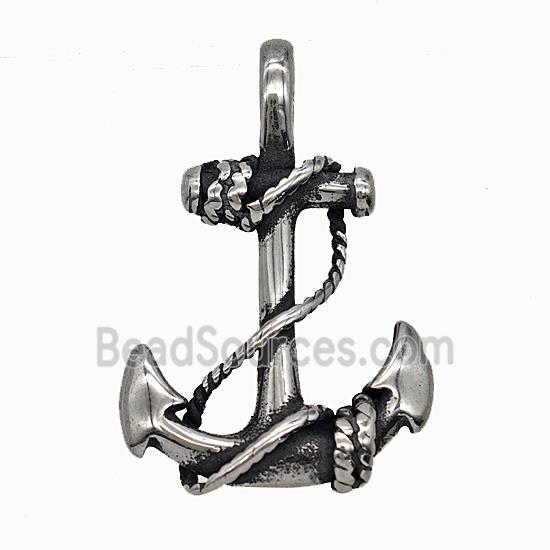 304 Stainless Steel Anchor Pendant Pirate Antique Silver